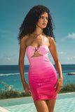 Sequined Printed Chest-wrapped Dress Women's Clothing